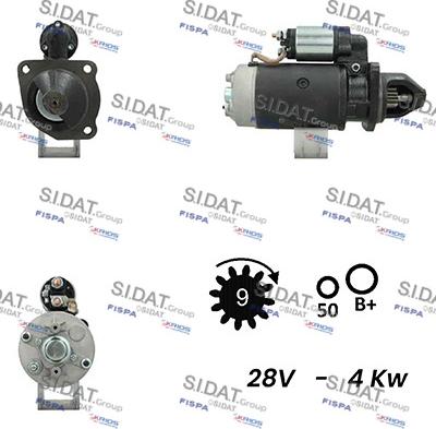 Sidat S24BH0111A2 - Стартер autospares.lv