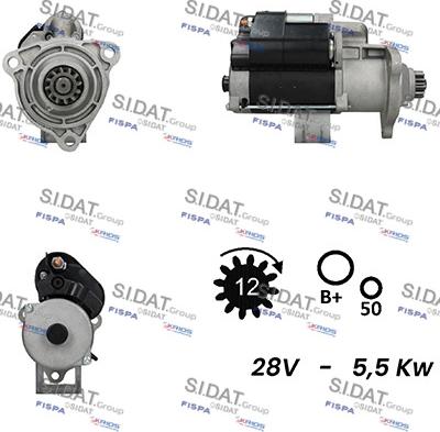 Sidat S24BH0126A2 - Стартер autospares.lv