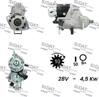 Sidat S24DE0096A2 - Стартер autospares.lv