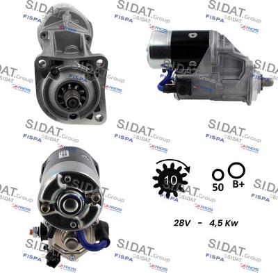 Sidat S24DE0093 - Стартер autospares.lv