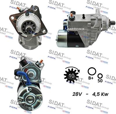 Sidat S24DE0050A2 - Стартер autospares.lv