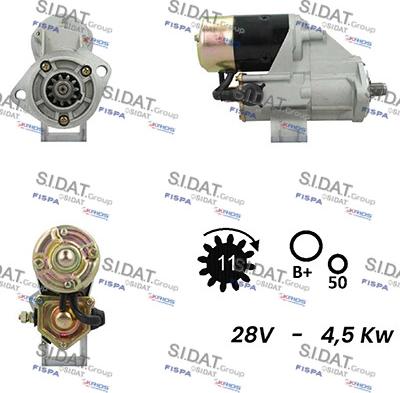 Sidat S24DE0003A2 - Стартер autospares.lv