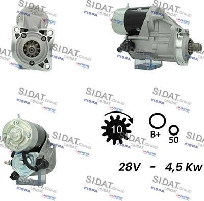 Sidat S24DE0011A2 - Стартер autospares.lv