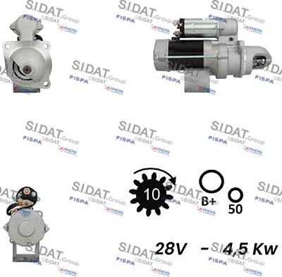 Sidat S24DR0092A2 - Стартер autospares.lv