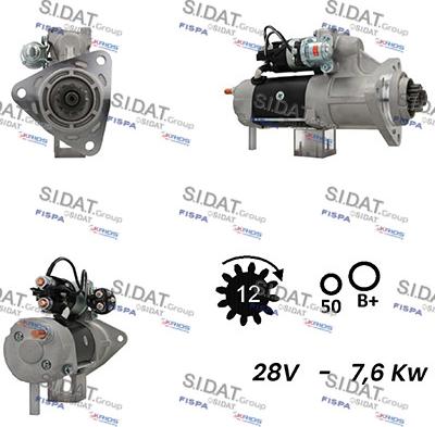 Sidat S24DR0097A2 - Стартер autospares.lv