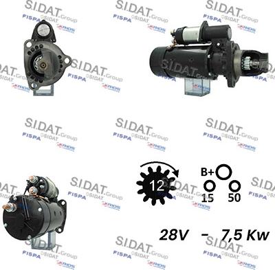 Sidat S24DR0089A2 - Стартер autospares.lv