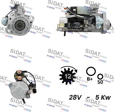 Sidat S24MH0068A2 - Стартер autospares.lv