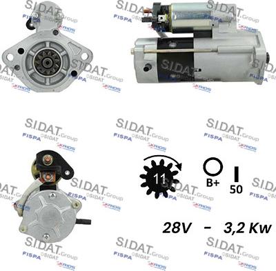 Sidat S24MH0017 - Стартер autospares.lv