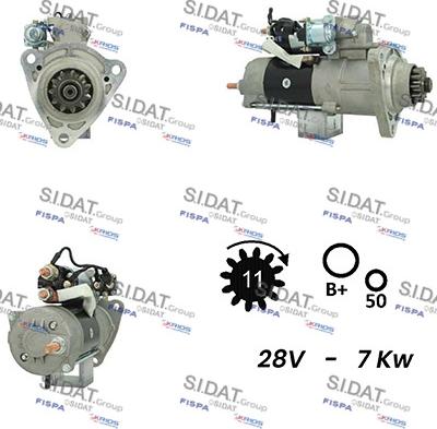 Sidat S24MH0085A2 - Стартер autospares.lv