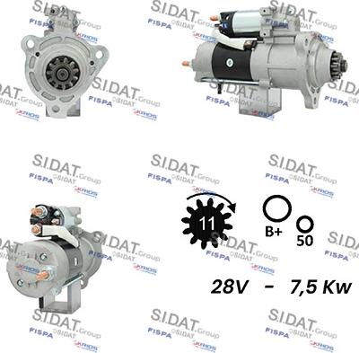 Sidat S24MH0083A2 - Стартер autospares.lv