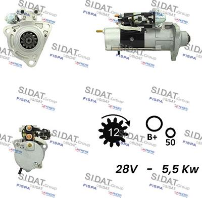 Sidat S24MH0026A2 - Стартер autospares.lv