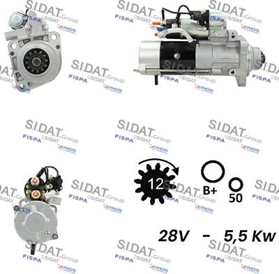 Sidat S24MH0021A2 - Стартер autospares.lv