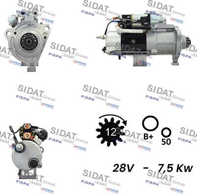 Sidat S24MH0022A2 - Стартер autospares.lv