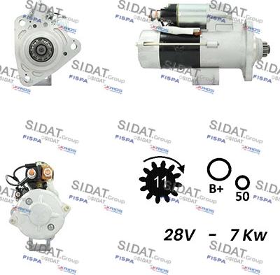 Sidat S24MH0074A2 - Стартер autospares.lv