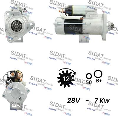 Sidat S24MH0071A2 - Стартер autospares.lv