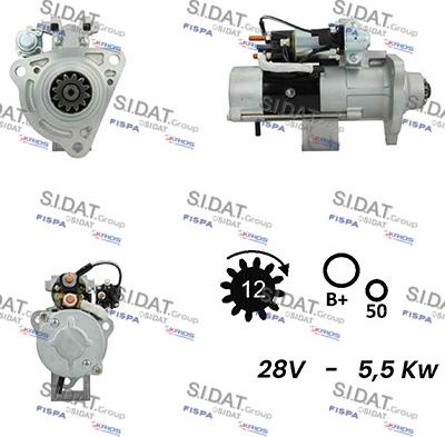 Sidat S24MH0109 - Стартер autospares.lv