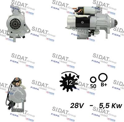 Sidat S24MH0110 - Стартер autospares.lv