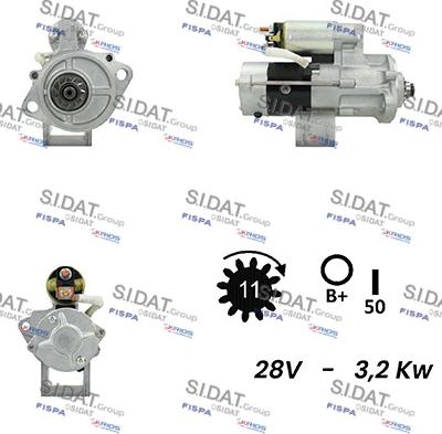 Sidat S24MH0134 - Стартер autospares.lv