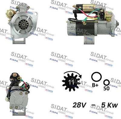 Sidat S24MH0138A2 - Стартер autospares.lv