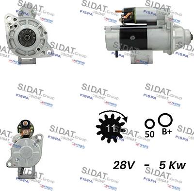 Sidat S24MH0137A2 - Стартер autospares.lv