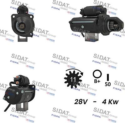 Sidat S24ML0150A2 - Стартер autospares.lv