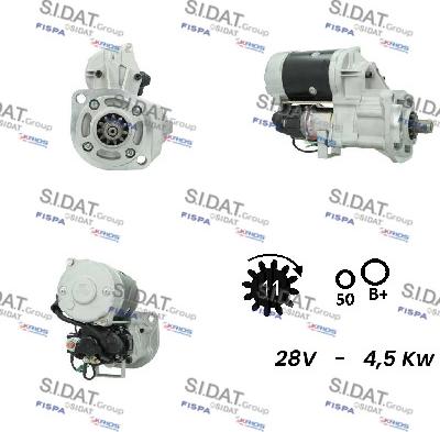 Sidat S24NK0001A2 - Стартер autospares.lv