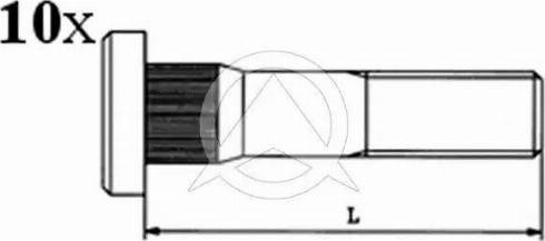 Sidem 14411 - Шпилька ступицы колеса autospares.lv