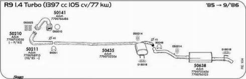 Sigam 050010 - Уплотнительное кольцо, труба выхлопного газа autospares.lv