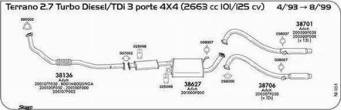 Sigam 038007 - Крепление системы выпуска ОГ autospares.lv