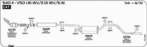 Sigam 025041 - Крепление системы выпуска ОГ autospares.lv