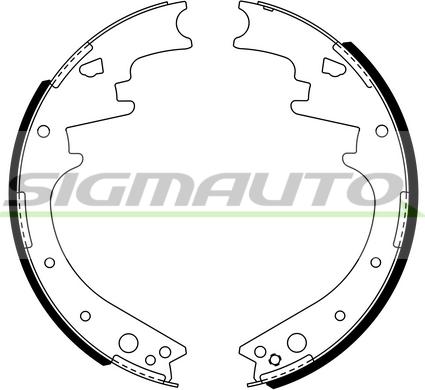 SIGMAUTO SFD446 - Комплект тормозных колодок, барабанные autospares.lv