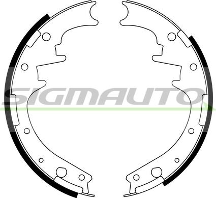 SIGMAUTO SFD581 - Комплект тормозных колодок, барабанные autospares.lv