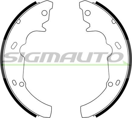 SIGMAUTO 40618 - Комплект тормозных колодок, барабанные autospares.lv