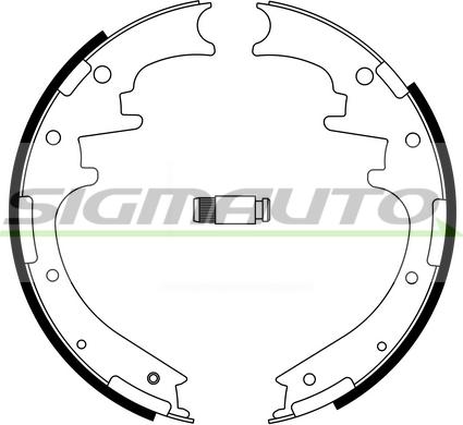 SIGMAUTO SFD705 - Комплект тормозных колодок, барабанные autospares.lv