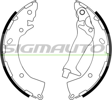 SIGMAUTO SFA744 - Комплект тормозных колодок, барабанные autospares.lv