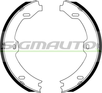 SIGMAUTO 1496 - Комплект тормозов, ручник, парковка autospares.lv