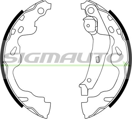 SIGMAUTO SFA961 - Комплект тормозных колодок, барабанные autospares.lv