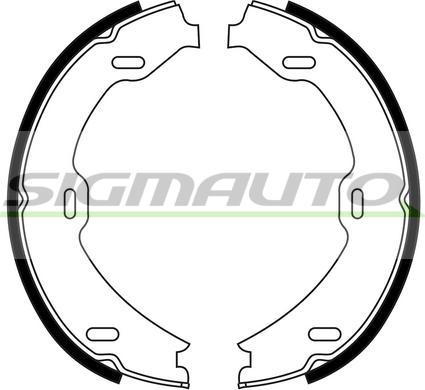 SIGMAUTO SFA311 - Комплект тормозов, ручник, парковка autospares.lv