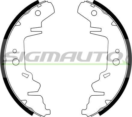 SIGMAUTO SFA426 - Комплект тормозных колодок, барабанные autospares.lv