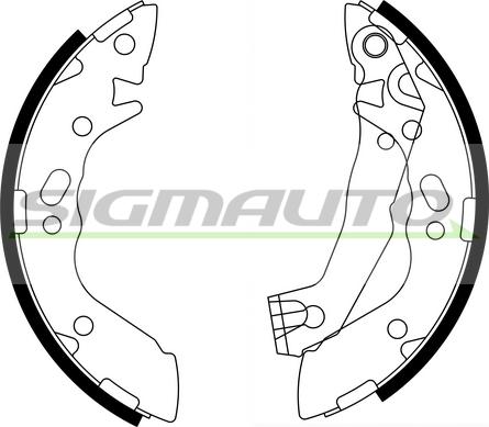 SIGMAUTO SFA737 - Комплект тормозных колодок, барабанные autospares.lv