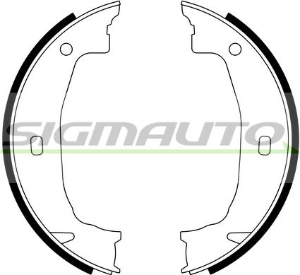 SIGMAUTO SFA079 - Комплект тормозов, ручник, парковка autospares.lv