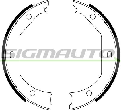 SIGMAUTO SFA080 - Комплект тормозов, ручник, парковка autospares.lv