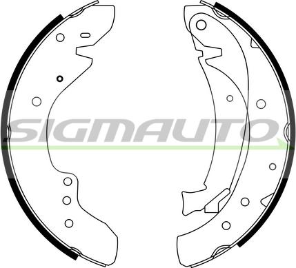 SIGMAUTO SFA175 - Комплект тормозных колодок, барабанные autospares.lv