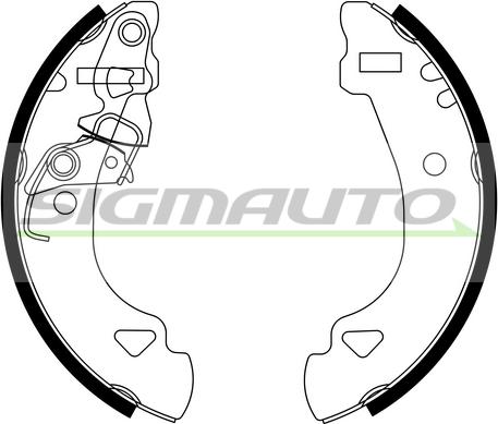 SIGMAUTO SFA173 - Комплект тормозных колодок, барабанные autospares.lv