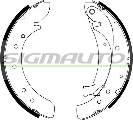 SIGMAUTO SFA176 - Комплект тормозных колодок, барабанные autospares.lv