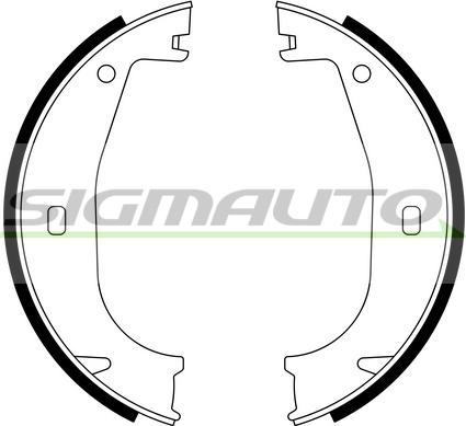 SIGMAUTO SFA078 - Комплект тормозов, ручник, парковка autospares.lv