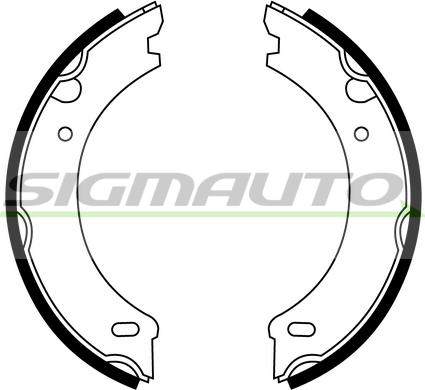 SIGMAUTO SFA605 - Комплект тормозов, ручник, парковка autospares.lv