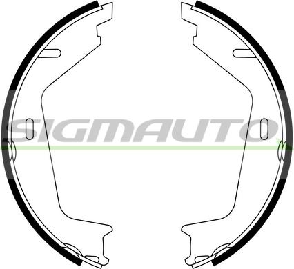 SIGMAUTO SFA608 - Комплект тормозов, ручник, парковка autospares.lv