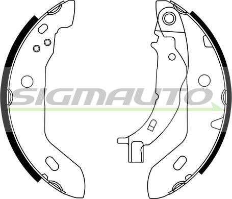 SIGMAUTO SFA304 - Комплект тормозов, ручник, парковка autospares.lv