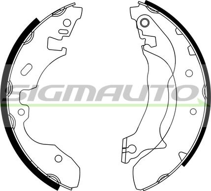 SIGMAUTO SFA237 - Комплект тормозных колодок, барабанные autospares.lv